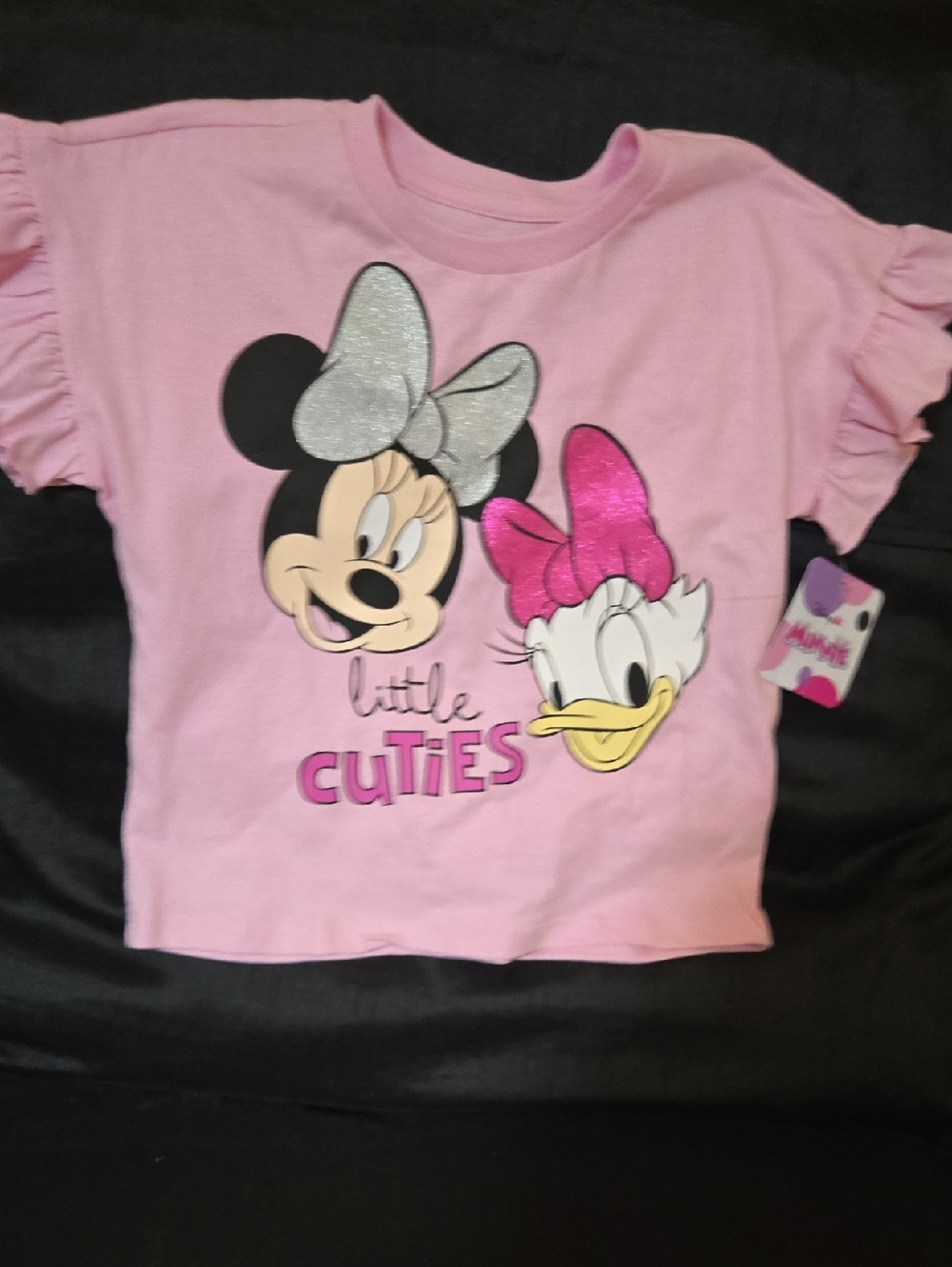 Disney Pink Minnie & Daisy 'Little Cuties' Graphic Tee Nwt Sz 4